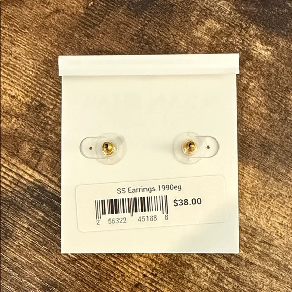 Gold Equestrian Coin Earrings - Picture 3 of 3